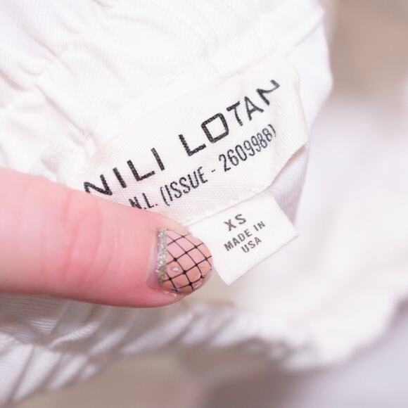 Nili Lotan Casablanca Pant Eggshell Twill Relaxed Slouchy Dropped Crotch SZ XS - Picture 6 of 7